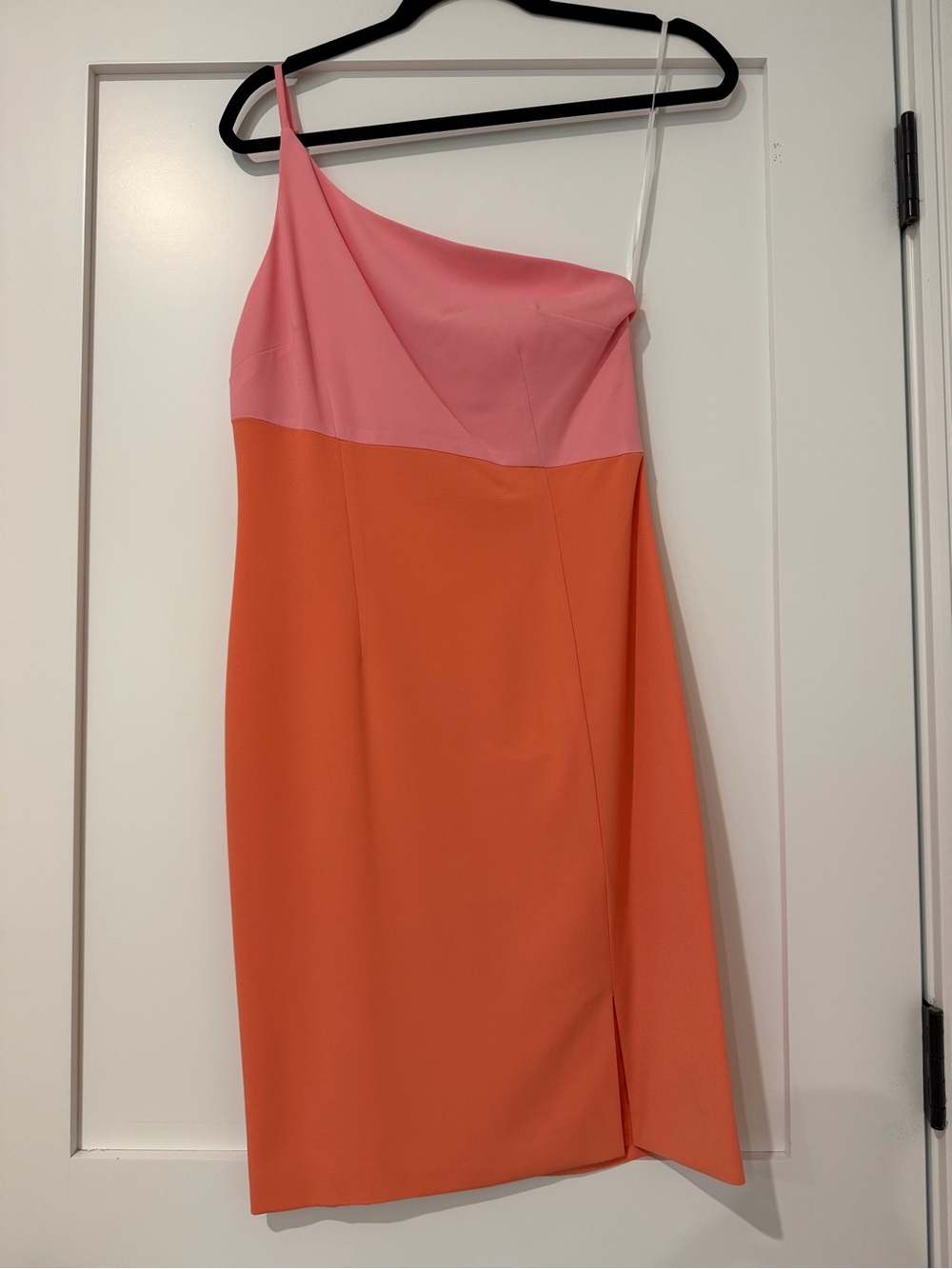 Petal & Pup Pink and Orange One-Shoulder Cocktail Dress